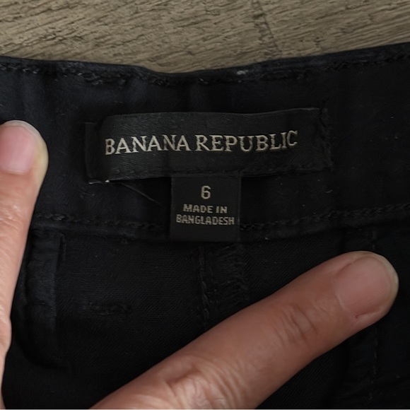Banana Republic Cotton Blend Spandex Classic Black Women's Shorts Size 6 - Picture 5 of 6